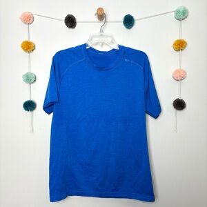 Lululemon Navy Blue Mesh Athletic Workout Tee